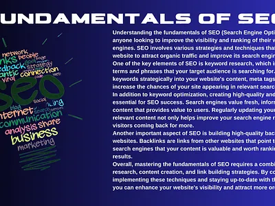 Fundamentals of SEO banner course work design graphic design information post learn seo teach