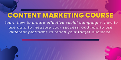 Content Marketing Course banner content course marketing
