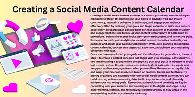Crafting Social Media Content Calendar banner content marketing social media