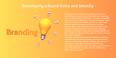 Developing a Brand Voice & Identity banner branding graphic design marketing