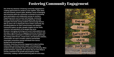 Fostering Community Engagement branding engagement graphic design marketing ui