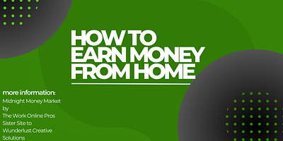 How to Earn Money from Home banner blog graphic branding content graphic design ui