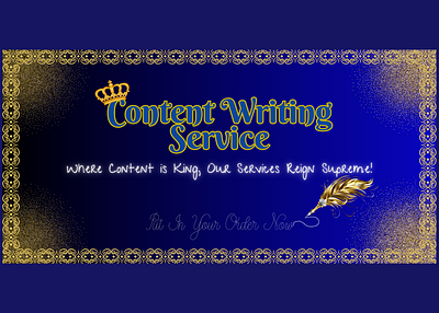 Content Writing Service banner branding graphic design