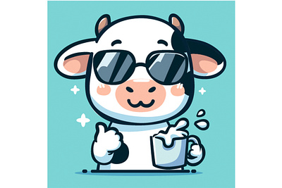 Milk Day Celebration with Cow Smiling Character Illustration awareness cartoon celebration character cow cup dairy day drink event festival food fresh glass kids milk nutrition powder protein splash