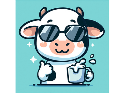 Milk Day Celebration with Cow Smiling Character Illustration awareness cartoon celebration character cow cup dairy day drink event festival food fresh glass kids milk nutrition powder protein splash