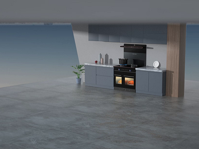 MEIDA Integrated Stove 3d aigc animation ui website