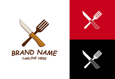 Kitchen logo design ad adobe illustrator brand logo branding graphic design illustration kitchen knife logo logo logo design logos monogram spoon logo vector