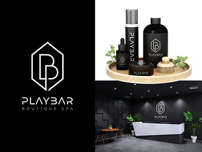 PLAYBAR Boutique Spa Logo Desain Project adobe illustrator design graphic design logo logo design