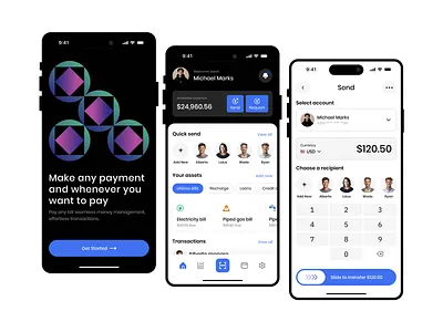 Fintech Mobile App app design digital payment app finance app fintech fintech app fintech mobile app mobile payment app product design ui uiux web web design website website design