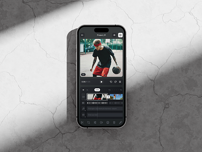 Video editing app app dark design edit mobile mobile app mobile desing ui ux video video edit