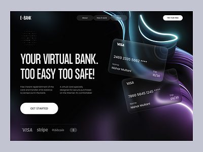 Fintech Website Design banking clean finance finance app fintech website landing page saas web webdesign