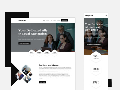 Lawyer Website Design ui ux design web design