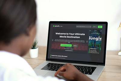 Globaflix - Movie Streaming Landing Page design layout play ui ux website