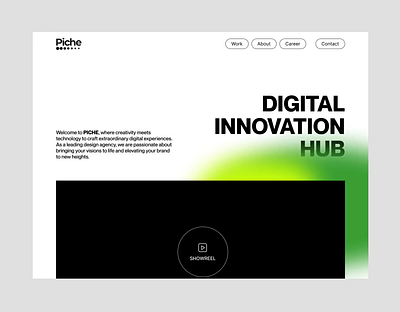 Piche Digital Agency Website agency websites branding clean digital agency digital services service service agency tranding ui