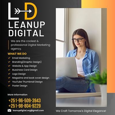 LeanUp Digital Services branding graphic design logo ui