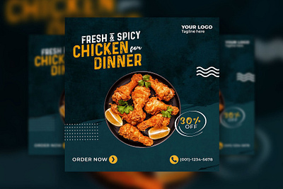 Social Media Creative Dinner design graphic design