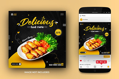 Social Media Creative food menu design graphic design