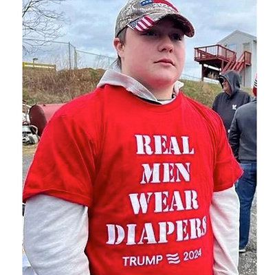 Real Men Wear Diapers Trump 2024 Shirt design illustration
