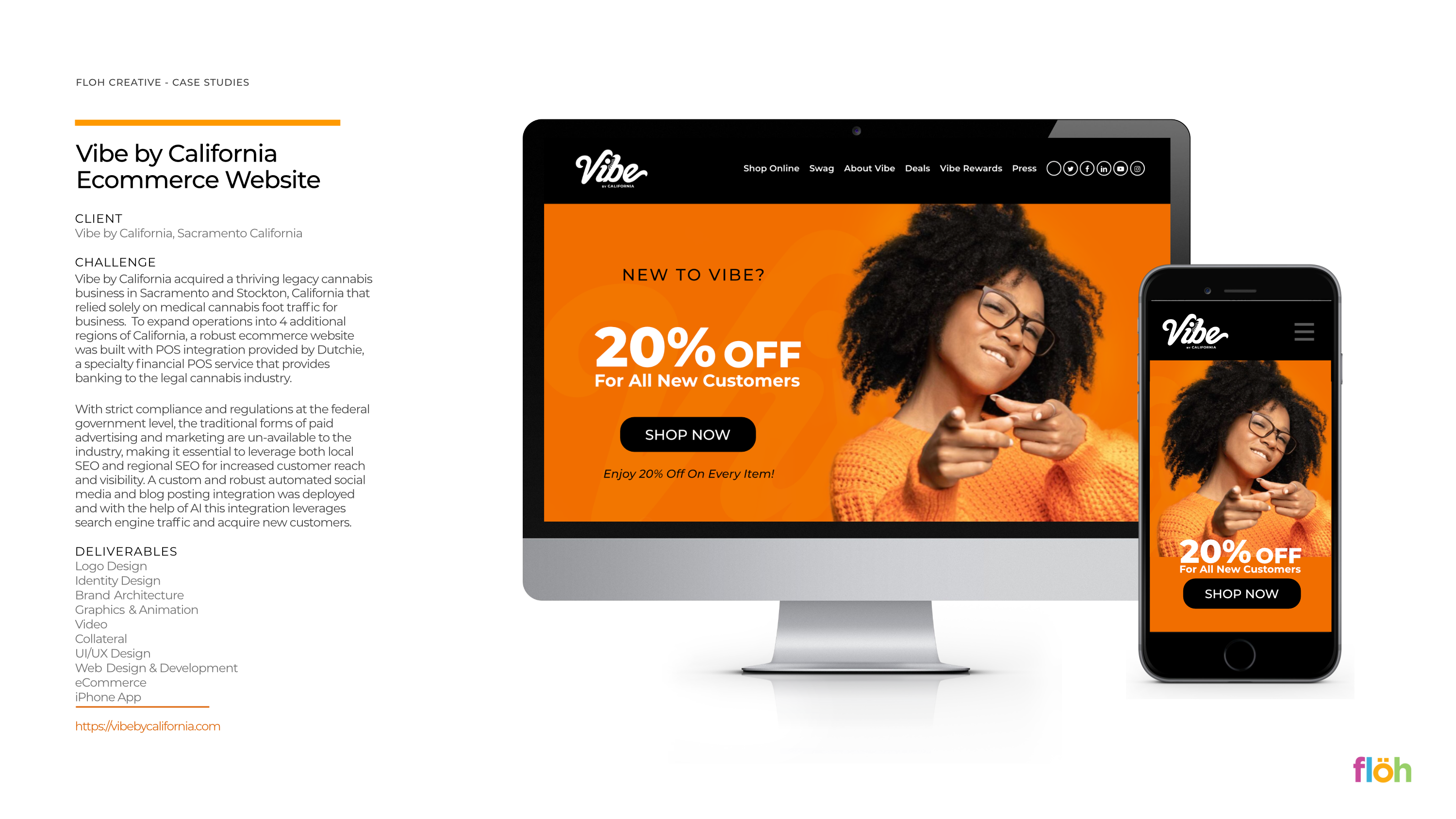 Ecommerce Website Design + AI Functionality by Floh Creative animation brand architecture brand identity brand launch branding cannabis packaging design ecommerce website identity design iphone app design logo design marijuana packaging motion graphics shopify website shopify website design ui website design woocommerce wordpress website wordpress website design