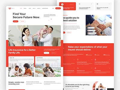 Life Insurance Website Design design concept figma home page landing page life insurance ui ux