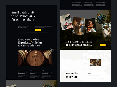 Wine Club Website branding ui website