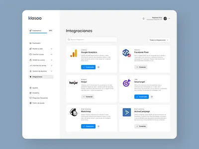 Klasoo SAAS interface design design figma sass ui visual design