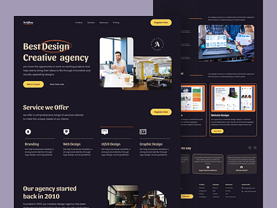 Artiflow - Creative Design Agency Landing Page Website agency agency website artiflow company creative creative agency creative drie design digital agency halal design home page landing page portfolio portfolio website studio ui web web design website website design