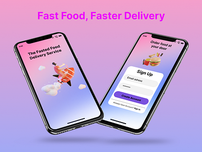 Fast Food, Faster Delivery foodapp foodappmockups foodmockups mobileapp mockups ukits