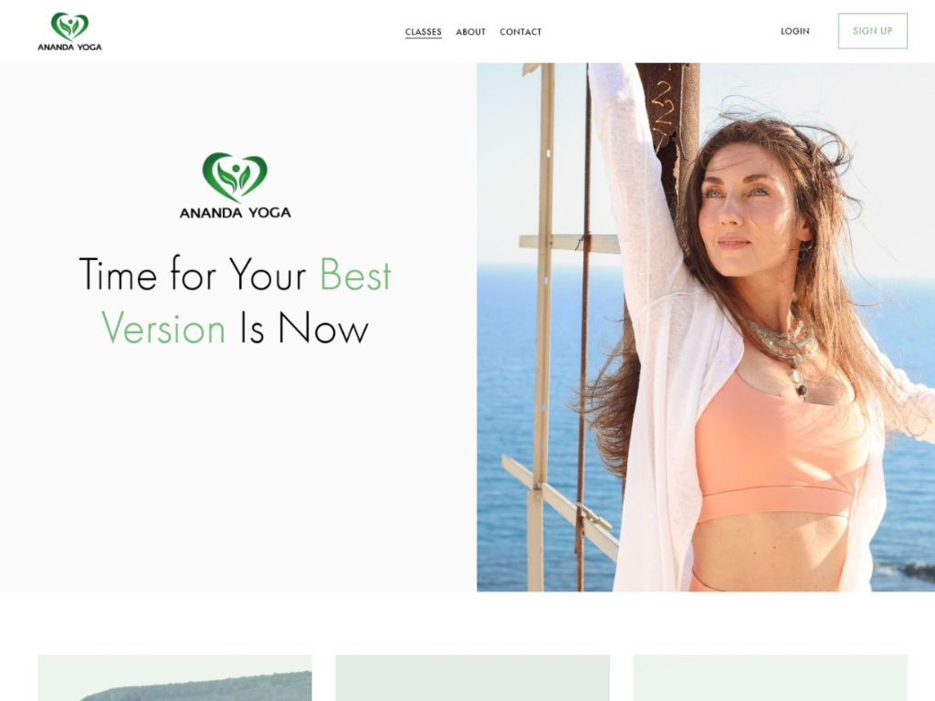 Website For Yoga classes custom design landing page services squarespace website website design wellness yoga yoga classes
