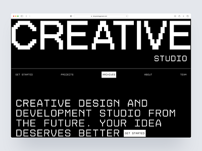 Creative Design & Development Studio | Hero Header Concept creative design studio creative designer creative development studio creative studio design studio development studio header header concept header design header section headers hero header hero section studio studio website ui webflow webflow designer webflow developer webflow website