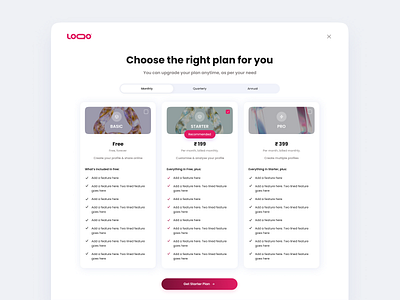 Saas responsive pricing plans dashboard design gradient maroon product product design red responsive design saas subtle shadows uidesign user interface uxdesign visual design web application