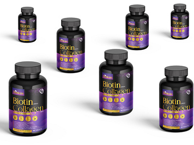 Biotin Supplement Label Designing biotin biotin collagen product branding collagen label collagen product design dietary supplement hair label label desiging nails packaging design product product design product designing skin