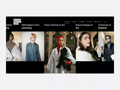 London Fashion Week animation fashion minimalism web web design website