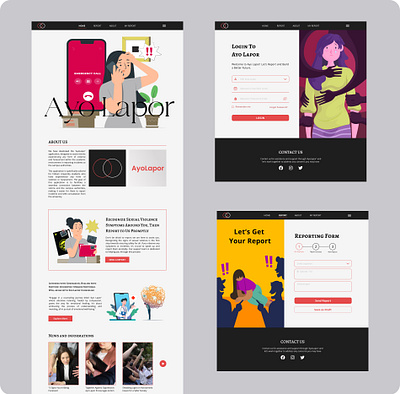 Sexual Violance Reporting Website ui ui design uiux