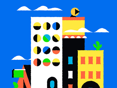 City Life antenta blocks branding buildings city design graphic design icon illustration line minimal retro simple ui