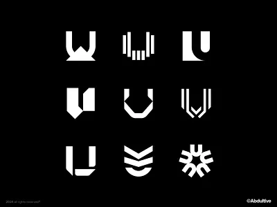 Lettermark U-01 | Marks exploration brand branding design digital geometric graphic design icon letter u logo marks minimal modern logo monochrome monogram negative space