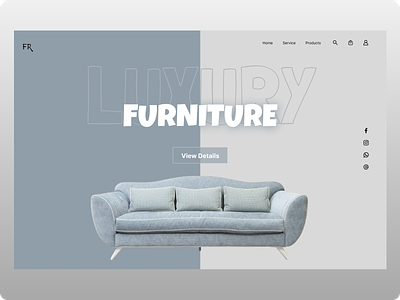 Luxury Furniture Hero Section designing furniture furniture website impressive website luxury luxury furniture luxury furniture website design professional website responsive website design sofa website visual design web designing website website designing