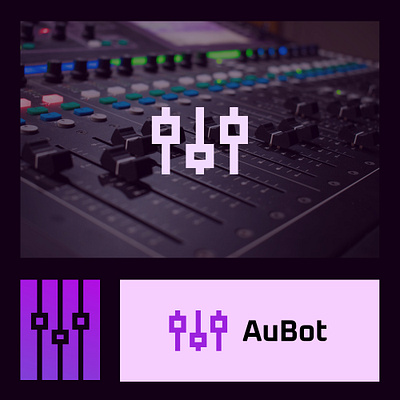 Audio Bot audio autotune bot logo meaningful modern music pictorial robot simple sound