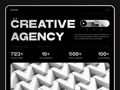 Nucleus - Creative Design Agency Landing Page Website branding design typography ui ux