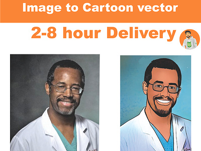 Dr. Carson vector cartoon portrait abobe illustrator cartoon portrait cartooni cartoonize dr.carson graphic designer illustration image to cartoon image tracing print design vector vector cartoon vector tracing