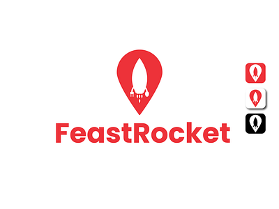 FeastRocket: Speedy Food Delivery logo app design branding food delivery graphic design logo logo design rocket logo ui ux