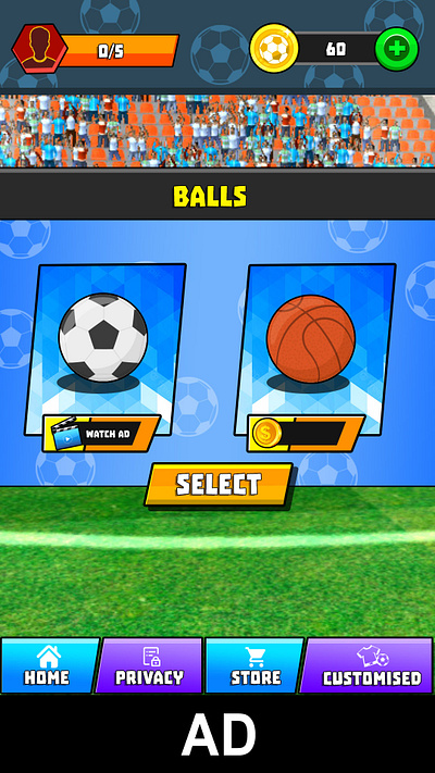 Football Game UI 2d 3d art design game design graphic design logo ui