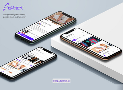 Learners app branding design ui user experience app visual design