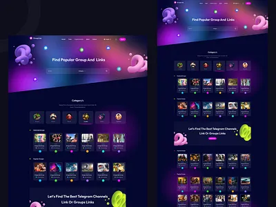 Whatsapp, Telegram Group Promoter and Directory animation branding clean design creative app design figma ui ux web