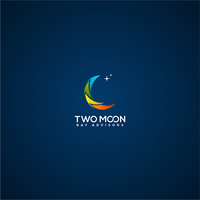 Moon and stars logo design branding graphic design logo moon multicolour star stars