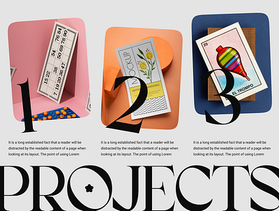 Projects section for a designer designer website portfolio projects section ui web website