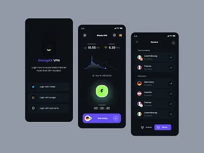 VPN Connection Mobile Application UI Design application application ui connection ui crypto currency ui cryptocurrency e commerce mobile payment payment ui privacy vpn security app v2ray vpn vpn app vpn app ui vpn app ui design vpn protocol vpn ui web design