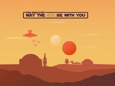 May the 4th be with you 2d design illustration may4th maythe4thbewithyou starwars vector