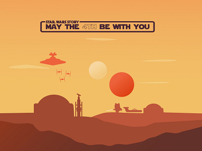 May the 4th be with you 2d design illustration may4th maythe4thbewithyou starwars vector