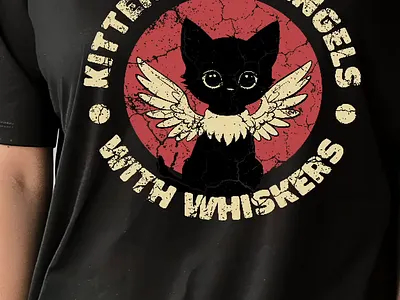 Kittens are angels with whiskers design retro tshirtdesign vintage